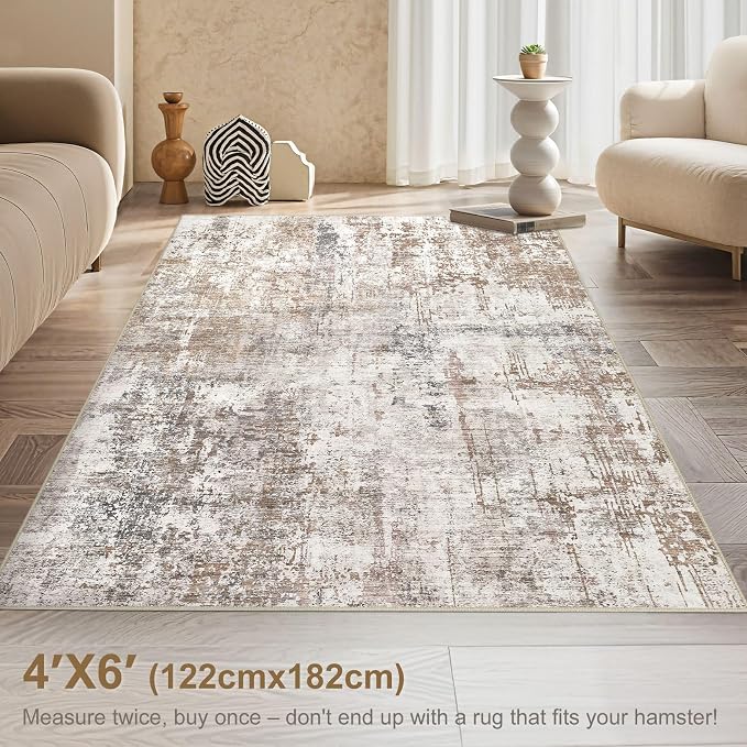 UERMEI 4x6 Area Rug Living Room Rugs - Image 3