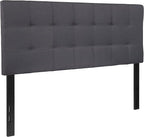 Flash Furniture Bedford Tufted Upholstered Full Size Headboard in Dark Gray - Image 3