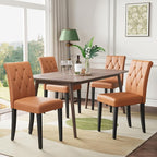 Welzona Upholstered Dining Chairs Set of 4, Button Tufted Parsons Dining Chair by WelzonaDirect