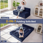 MAXYOYO 8" Folding Sofa Bed, Fold Out Chair Bed Sleeper Chair, Convertible - Image 4