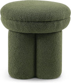 Furniture of America Rami Modern 18-inch Mushroom-Shape Upholstered Ottoman - Image 6