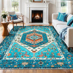SERISSA 6x9 Washable Non Slip Boho Area Rug by SERISSAHomeDecorCollection