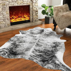 Western Faux Cowhide Rug, Animal Cow Hide Rug, 3 x 4 Ft Black | Premium Sturdy - Image 3