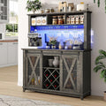 47"Wide 56"H Farmhouse Coffee Bar Cabinet by Hlivelood