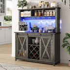 47"Wide 56"H Farmhouse Coffee Bar Cabinet by Hlivelood