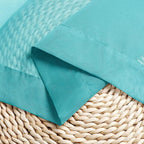Chyhomenyc Sheer Curtains 63 Inch Length 2 Panels, Turquoise | Light Filtering - Image 6