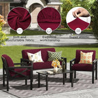 8Pcs Outdoor Cushion Covers, Elastic Patio Cushion Covers | Washable, - Image 4