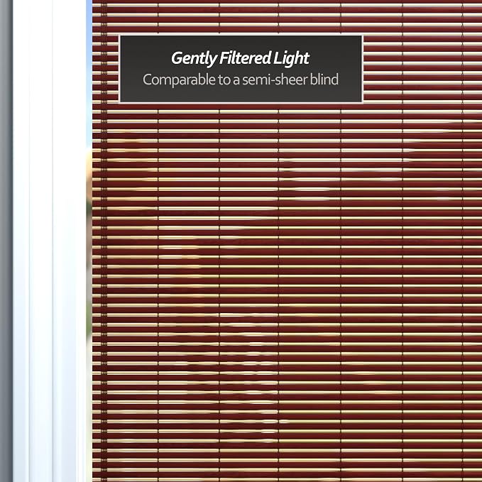 Red Lantern Bamboo Cordless Window Shade - Image 4