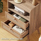 SUPERJARE 2 Drawer Night Stand - Image 5
