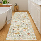 DUKINO 2x6 Runner Rug, Washable Animal Kitchen Rugs Non Slip, Low Pile - Image 8