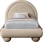 Meridian Furniture MadridTaupe-T Madrid Collection Art Deco Twin Bed - Image 4