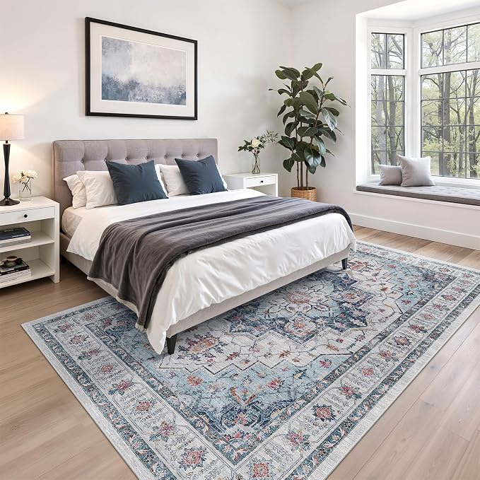 6x9 Area Rugs for Living Room, Large Washable Rug, Dining Room, Low Pile - Image 9