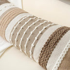 Brown Decorative Lumbar Pillow Cover 14x36 Boho Long Body Pillow - Image 3