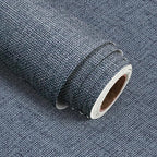 Blue Grasscloth Peel and Stick Wallpaper Textured Contact Paper 15.7in x by lenify