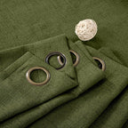 YoungsTex Olive Linen Curtains 72 Inch Length 2 Panels - Image 8