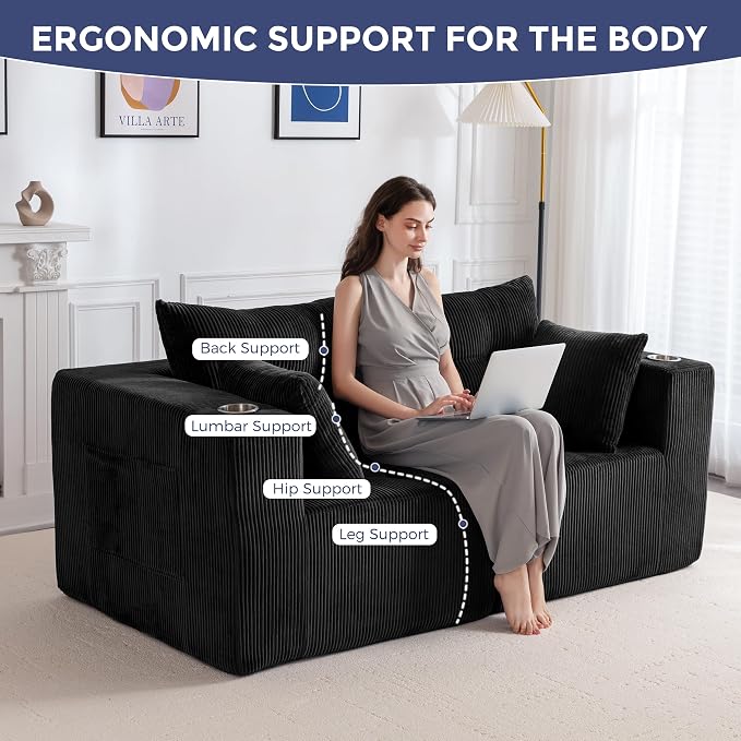 MAXYOYO Modular Sectional Sofa Couch, Loveseat Boneless Cloud Couch - Image 7