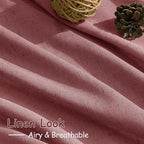 Canyon Rose Linen Curtains for Living Room 63 Inches Long 2 Panel Set Light - Image 5