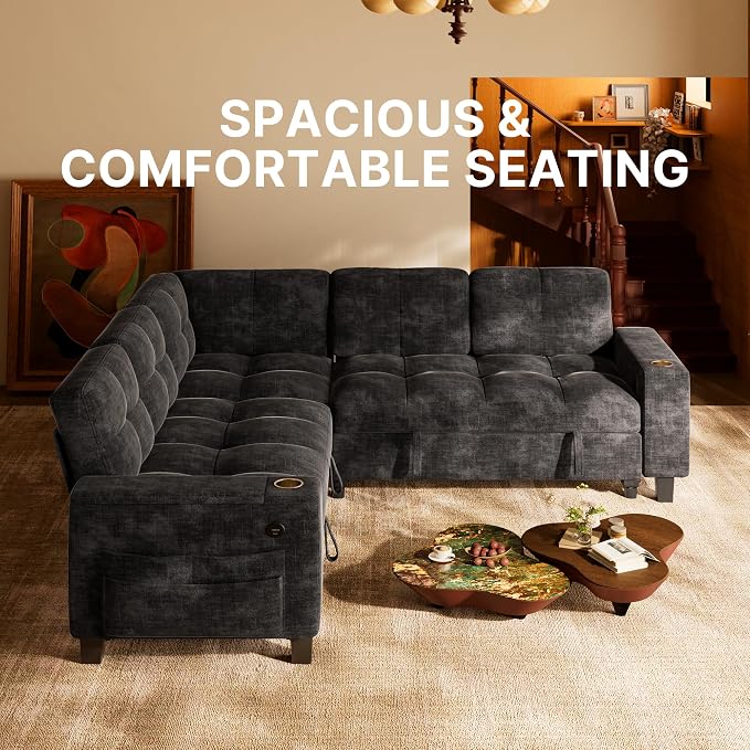 Marsail 84.6" Sectional Sleeper Sofa - Image 7