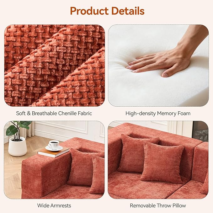 MONVANE Modular Sectional Cloud Couch - Image 5