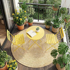 GarveeLife 3 Piece Patio Bistro Set, Folding Patio Bistro Table and Chairs Set - Image 2