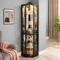 Glass Corner Display Cabinet by NALLBEIRRAA