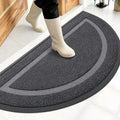 OLANLY Half Circle Front Door Mat Outside 47x23 All-Season Rubber Doormat | Grey by OLANLY