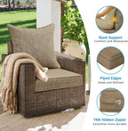 Outdoor Deep Seat & Back Cushion Set, 24 x 24 Inch Water Repellent and Fade - Image 5