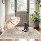 3x4 Washable Area Rug for Entryway Non Slip Kitchen Rugs, Soft Vintage Living - Image 3