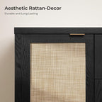SICOTAS Rattan Sideboard Buffet Coffee Bar Cabinet - Image 5