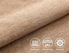 Stellhome Linen Throw Pillow Covers Square Solid Farmhouse Burlap Cushion Covers - Image 2