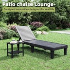 Outdoor Lounge Chairs Set of 2, 5-Position Adjustable Tanning Chairs - Image 6