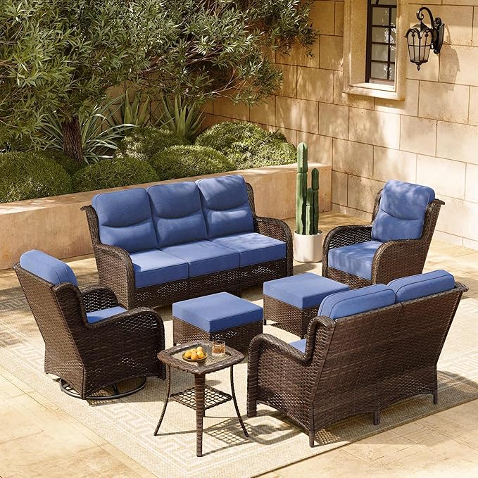 HILLGA 7-Piece Luxury Patio Furniture Set by HILLGA