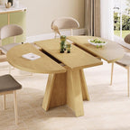 iPormis 43.3in-59in Extendable Round Dining Table by iPomis