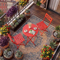 GarveeTech 3-Piece Folding Bistro Set, Heavy Duty Outdoor Patio Furniture by GarveeTech