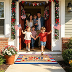 2 Pcs Patriotic Door Mat, America 250th Anniversary Layered Welcome Mat - Image 4