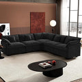 Ihanherry 114" V-Shaped Modern Sofa Modular Sectional Cloud Couch by iHanHerry