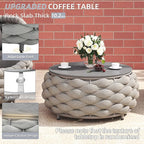 TWT Patio Furniture Set 4 Pieces Aluminum Outdoor Furniture w/27.8in Coffee - Image 5
