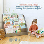 ECR4Kids Single-Sided Wooden Book Storage and Display, Montessori Furniture - Image 4