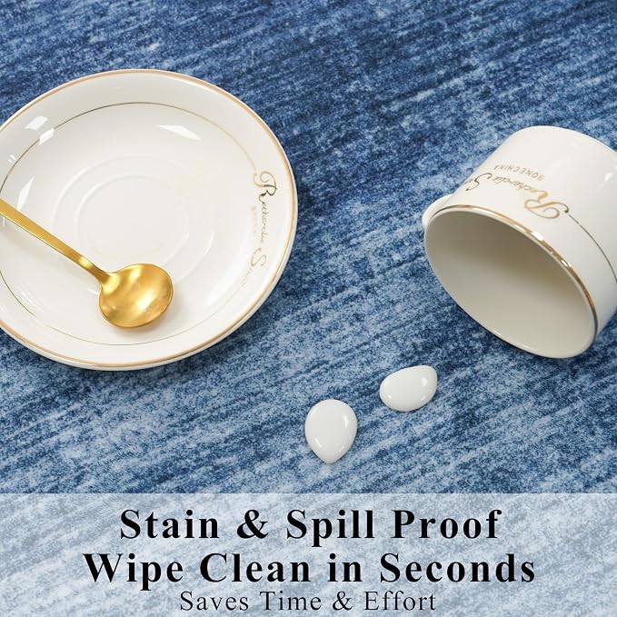 2x8 Washable Hallway Runner Rug – Non-Slip Modern Abstract Neutral Low-Pile - Image 7