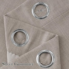 NICETOWN Faux Linen Angora Blackout Curtains 84 inches Long - Image 2