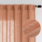 MYSKY HOME Orange Curtains for Bedroom, Short Curtains for Small Window by MYSKYHOME