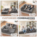 Homall 108" Modular Sectional Sofa, Boneless Couch - Image 8
