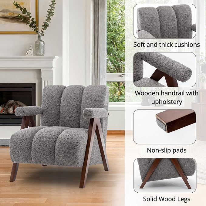 Mid Century Modern Accent Chairs Set of 2 - Image 5