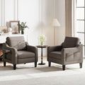 Accent Chair for Living Room Modern Linen Upholstered Armchair Side Wooden by Unknown