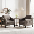 Accent Chair for Living Room Modern Linen Upholstered Armchair Side Wooden by Unknown