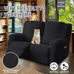 Genina Recliner Loveseat Covers, Stretch Reclining Sofa Covers, 2 Seater Couch - Image 3