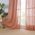 Light Filtering Linen Curtains 63 inches Long - Image 9
