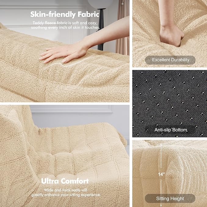 Bean Bag Loveseat Chair Big Sofa Beanbag Chair - Image 5