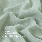 Light Sage Linen Curtains 45 Inches Long - Image 2