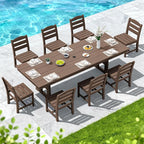 SERWALL Outdoor Armless Dining Chairs Set of 4, All-Weather HDPE Patio Dining - Image 6